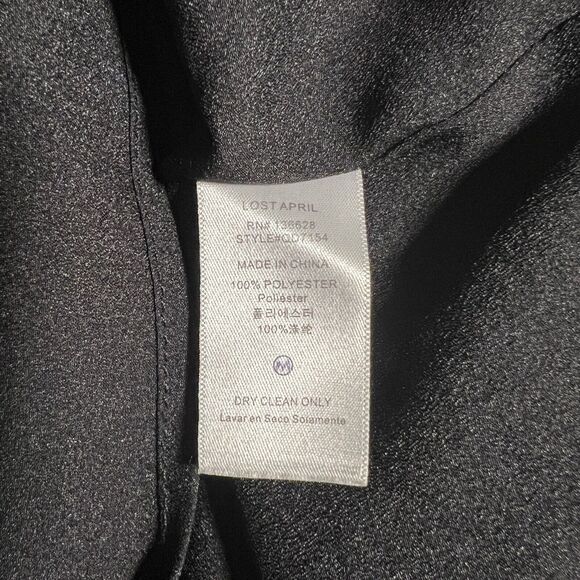 Narcisa‎ Lang Dress Black Womens Medium Lost April Open Back Neutral Whimsygoth - Picture 6 of 6